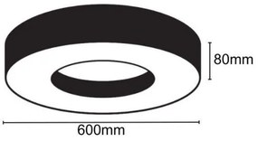 LED Stropné svietidlo LED/30W/230V 4000K pr. 60 cm