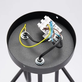 LED prisadený luster OXFORD 3×E27/15W/230V čierny