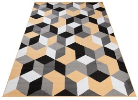 Kusový koberec PP Elma šedožltý 140x200cm