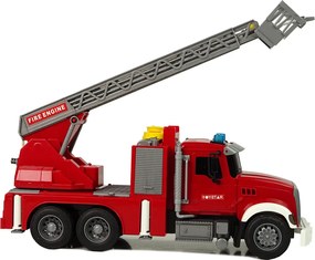LEAN Toys Hasičské auto červené so striekaním vody, zvukmi a svetlami