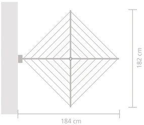 Brabantia Záhradný sušiak na stenu WallFix 24 m