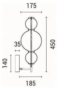 LED Nástenné svietidlo LED/12,6W/230V 3000K