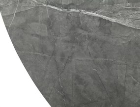 Rozkladací jedálenský stôl Angel 120/160 cm sivý mramor/čierny
