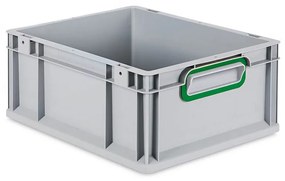 Sada 10 kusov - Eurobox Next Gen 2.0 - Stohovateľná nádoba s uzavretými rukoväťami - Zelená - 400 x 300 x 170 mm