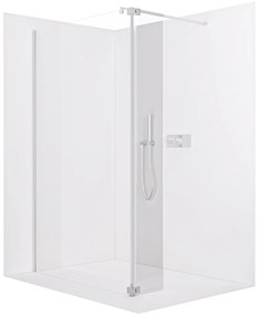CERANO - Prídavný panel k sprchovej zástene Onyx - chróm, transparentné sklo - 30x200 cm, CER-CER-537346