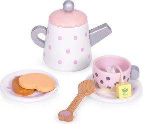 Drevený čajový set pre deti 3+ 15 dielov ECOTOYS – hračka, servis na čaj