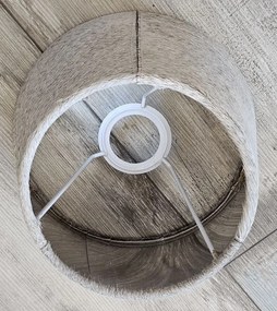 Tienidlo na lampu z hovädzej kože - hnedo šedá - Ø 20 * Ø 15*15cm