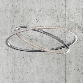 LED luster Livorno 45 Chrome