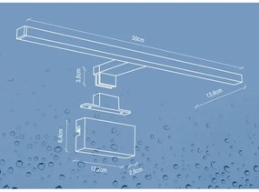 Nordlux -LED Kúpeľňové osvetlenie zrkadla MARLEE LED/8,9W/230V IP44 50 cm čierna