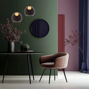 Luster na lanku BRIN 1xG9/15W/230V dymovo čierny