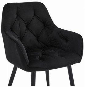 Dekorstudio Elegantná zamatová stolička JORK - čierna