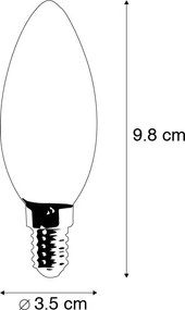 Sada 3 LED E14 stmievateľných sviečkových žiaroviek B35 5W 380lm 2700K