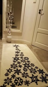 Koberec XMAS - F792 krém/čierny