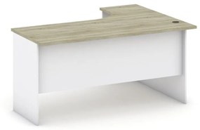 Rohový kancelársky pracovný stôl MIRELLI A+, ľavý, biela