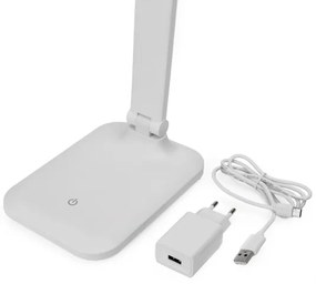 LED stmievateľná dotyková stolná lampa s USB portom REMUS LED/5W/230V biela