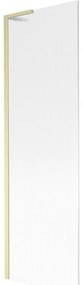 Mexen Next L, 1-krídlová vaňová zástena 60 x 150 cm, 6mm sklo s rebrovým vzorom, zlatý matný profil, 895-060-000-03-09-55