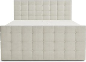 Krémovobiela boxspring posteľ s úložným priestorom 180x200 cm Tasca – Maison de Rêve