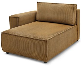 Menčestrový modul pohovky (ľavý roh) v horčicovej farbe Nihad modular – Bobochic Paris