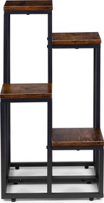 Stojan na květiny EVELIN II 67x35 cm hnědý/černý