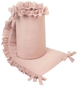 Mantinel do postieľky Belisima Mušelín old pink
