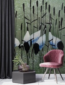 Gario Fototapeta Volavky na lúke Materiál: Vliesová, Rozmery: 150 x 210 cm