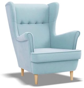 Moderné pohodlné kreslo v mentolovej farbe