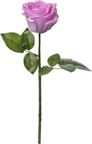 Dekorácia umelá kvetina fialová ruža Rose - 8*8*44 cm