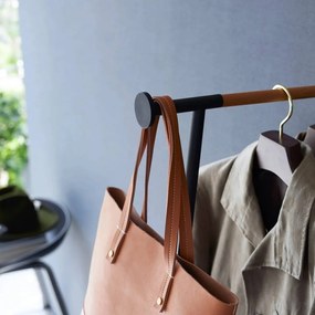 Čierny kovový nástenný vešiak 38,5 cm Tower – YAMAZAKI