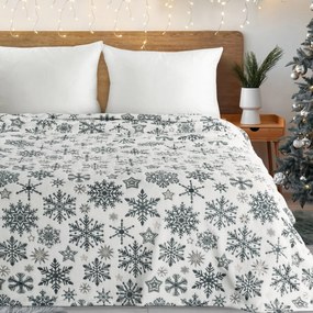 VIANOČNÁ FLEECOVÁ DEKA SNOW1 150X200 CM VZOROVANÁ