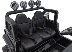 Ramiz OFF-ROAD 3.0 terénne auto pre deti čierne + diaľkové ovládanie + pomalý štart + pásy + LED audio