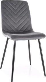 SI Daren Velvet stolička sivý