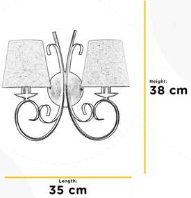 ONLI - Nástenné svietidlo POMPEI 2xE14/6W/230V bronzová