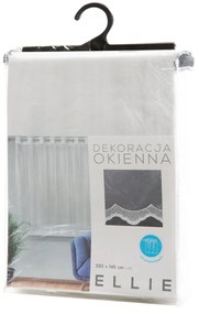 ZÁCLONA NA KRÚŽKOCH ELLIE 350X145 CM BIELA