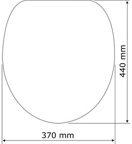 WENKO 23443100-WC sedadlo KOS 44x37 cm čierna/strieborná