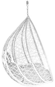 AKCIA Biele závesné kreslo KOKON bez stojanu II. akosť