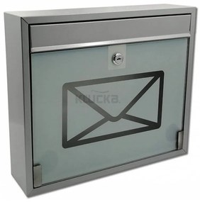 KVIDO poštová schránka šedá + sklo