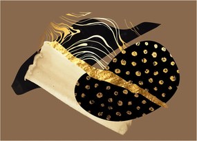 Obraz - Abstrakcia golden brown N⁰1 (70x50 cm)