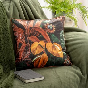 DEKORAČNÁ OBLIEČKA NA VANKÚŠ VELVET104 45X45 CM KVETY