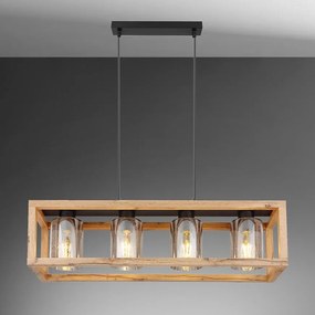 Závesné svietidlo 15497-4H čierno-hnedý LW4