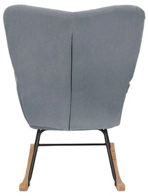 Sivé zamatové hojdacie kreslo Elza – Støraa