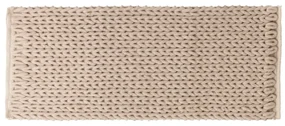 Béžový pletený koberec THICKO 50x120 cm