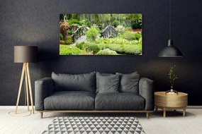 Obraz na akrylátovom skle Botanická záhrada most umenie 120x60 cm