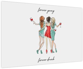 Obraz - Forever young, forever drunk (90x60 cm)