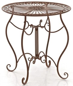 Kovový stôl Indra - Hnedá antik