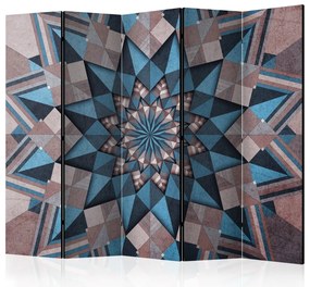 Artgeist Paraván - Star Mandala (Brown-Blue) II [Room Dividers]