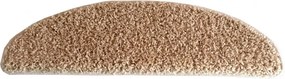 Nášľapy na schody Color shaggy béžový polkruh, samolepiaci - 24x65 polkruh (rozmer vrátane ohybu) Vopi
