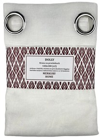 Záclona na priechodkách Dolly polyester ecru 140x180 (x2) Merkury Home
