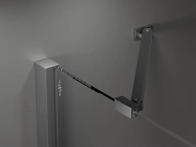 Mexen Velar Duo, posuvné sprchové dvere do otvoru 200 cm, 8mm šedé sklo, brúsený grafit, 871-200-000-42-95