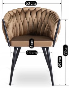 PROXIMA.store - Čalúnená jedálenska stolička ELENA FARBA: sivá