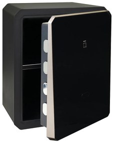 Oceľový sejf s elektronickým zámkom na číselný kód a odtlačok prsta RICHTER RS.45.LUX.FIN, RICHTER černá